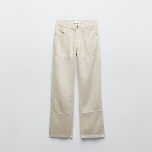 ZARA MID-RISE TRF JEANS WITH PATCHES
